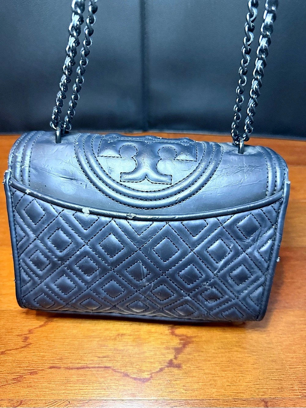 Tory Burch Fleming Convertible Shoulder Bag in Black